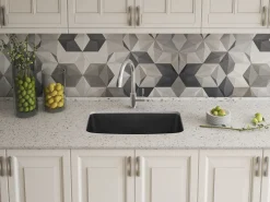 Blanco Valea 27" Undermount Granite Composite Kitchen Sink, Silgranit, Anthracite, 442552