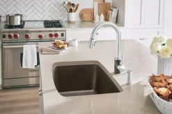 Blanco Valea 27" Undermount Granite Composite Kitchen Sink, Silgranit, Cafe, 442555