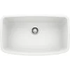 Blanco Valea 32" Undermount Granite Composite Kitchen Sink, Silgranit, White, 441773