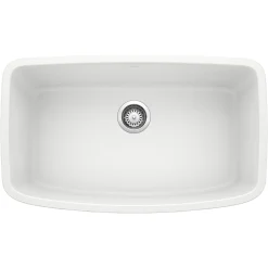 Blanco Valea 32" Undermount Granite Composite Kitchen Sink, Silgranit, White, 441773