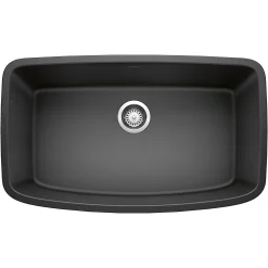 Blanco Valea 32" Undermount Granite Composite Kitchen Sink, Silgranit, Anthracite, 441610