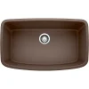 Blanco Valea 32" Undermount Granite Composite Kitchen Sink, Silgranit, Cafe, 441613