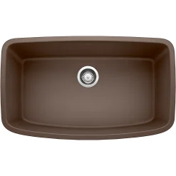 Blanco Valea 32" Undermount Granite Composite Kitchen Sink, Silgranit, Cafe, 441613