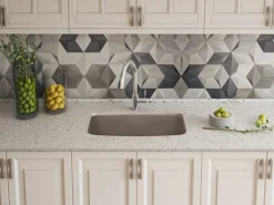 Blanco Valea 27" Undermount Granite Composite Kitchen Sink, Silgranit, Truffle, 442549