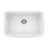 Blanco Valea 27" Undermount Granite Composite Kitchen Sink, Silgranit, White, 442551