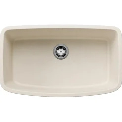 Blanco Valea 32" Undermount Silgranit Kitchen Sink, Soft White, No Faucet Hole, 443091