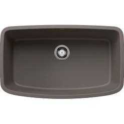 Blanco Valea 32" Undermount Silgranit Kitchen Sink, Volcano Gray, No Faucet Hole, 443128