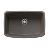 Blanco Valea 27" Undermount Silgranit Kitchen Sink, Volcano Gray, No Faucet Hole, 443127