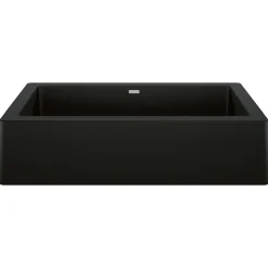 Blanco Vintera 30" Granite Composite Workstation Farmhouse Sink, Silgranit, Coal Black, 526545