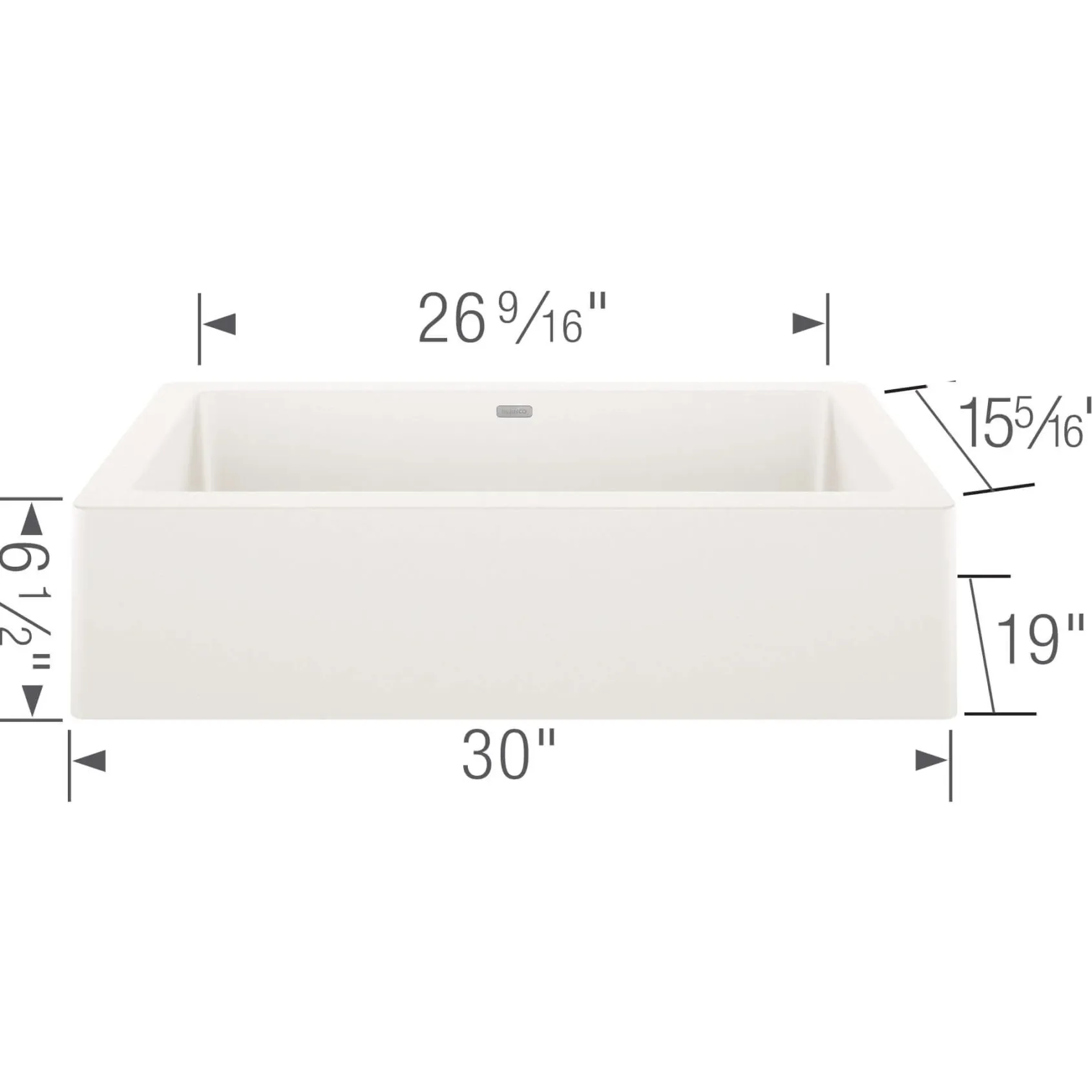 Blanco Vintera 30" Granite Composite Workstation Farmhouse Sink, Silgranit, White, 526541
