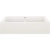 Blanco Vintera 33" Granite Composite Workstation Farmhouse Sink, Silgranit, 50/50 Double Bowl, White, 526550
