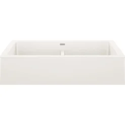 Blanco Vintera 33" Granite Composite Workstation Farmhouse Sink, Silgranit, 50/50 Double Bowl, White, 526550