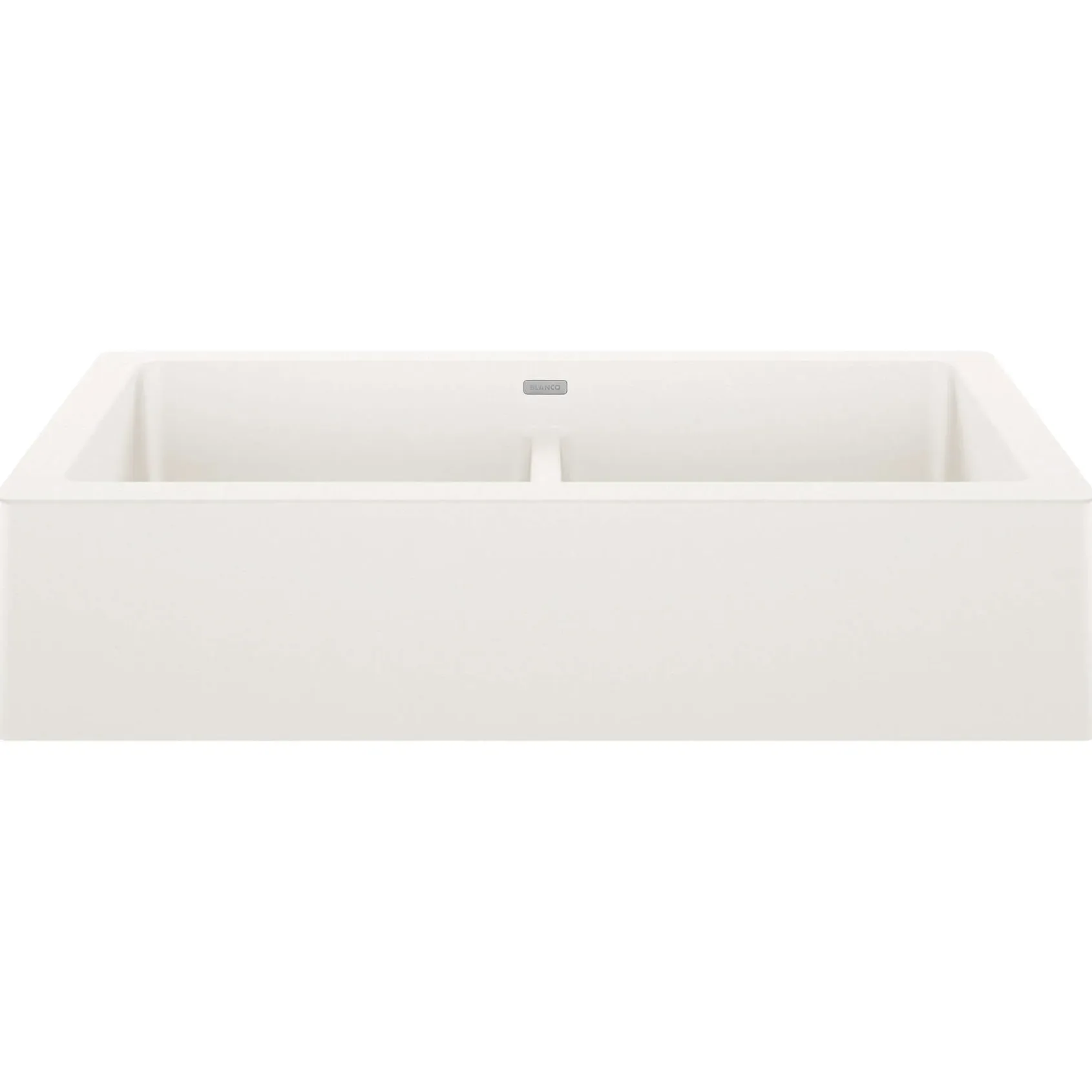 Blanco Vintera 33" Granite Composite Workstation Farmhouse Sink, Silgranit, 50/50 Double Bowl, White, 526550