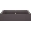 Blanco Vintera 33" Granite Composite Workstation Farmhouse Sink, Silgranit, 50/50 Double Bowl, Cinder, 526548