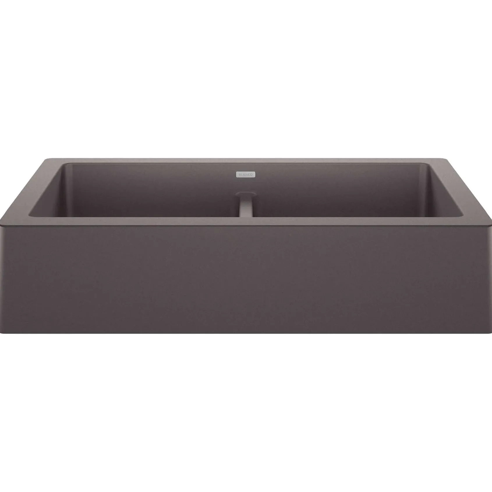 Blanco Vintera 33" Granite Composite Workstation Farmhouse Sink, Silgranit, 50/50 Double Bowl, Cinder, 526548
