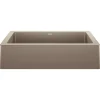 Blanco Vintera 30" Granite Composite Workstation Farmhouse Sink, Silgranit, Truffle, 526544