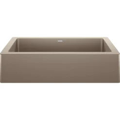 Blanco Vintera 30" Granite Composite Workstation Farmhouse Sink, Silgranit, Truffle, 526544