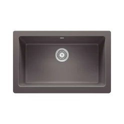 Blanco Vintera 30" Granite Composite Workstation Farmhouse Sink, Silgranit, Cinder, 526539