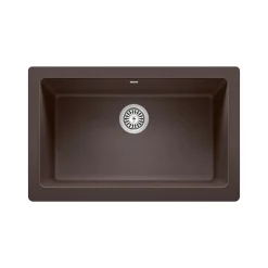 Blanco Vintera 30" Granite Composite Workstation Farmhouse Sink, Silgranit, Cafe, 526543