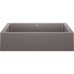 Blanco Vintera 30" Granite Composite Workstation Farmhouse Sink, Silgranit, Metallic Gray, 526540