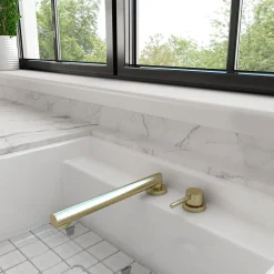 BOCCHI Baveno Move 1.75 GPM Lever Brass Kitchen Faucet, Brushed Gold, 2029 0001 BG