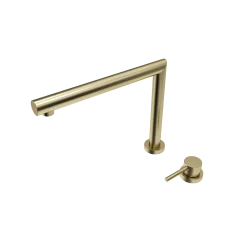 BOCCHI Baveno Move 1.75 GPM Lever Brass Kitchen Faucet, Brushed Gold, 2029 0001 BG