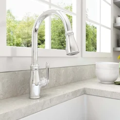 BOCCHI Belsena 1.75 GPM Brass Kitchen Faucet, Traditional, Chrome, 2023 0001 CH