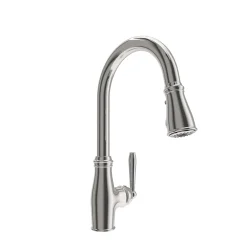 BOCCHI Belsena 1.75 GPM Brass Kitchen Faucet, Traditional, Stainless Steel, 2023 0001 SS