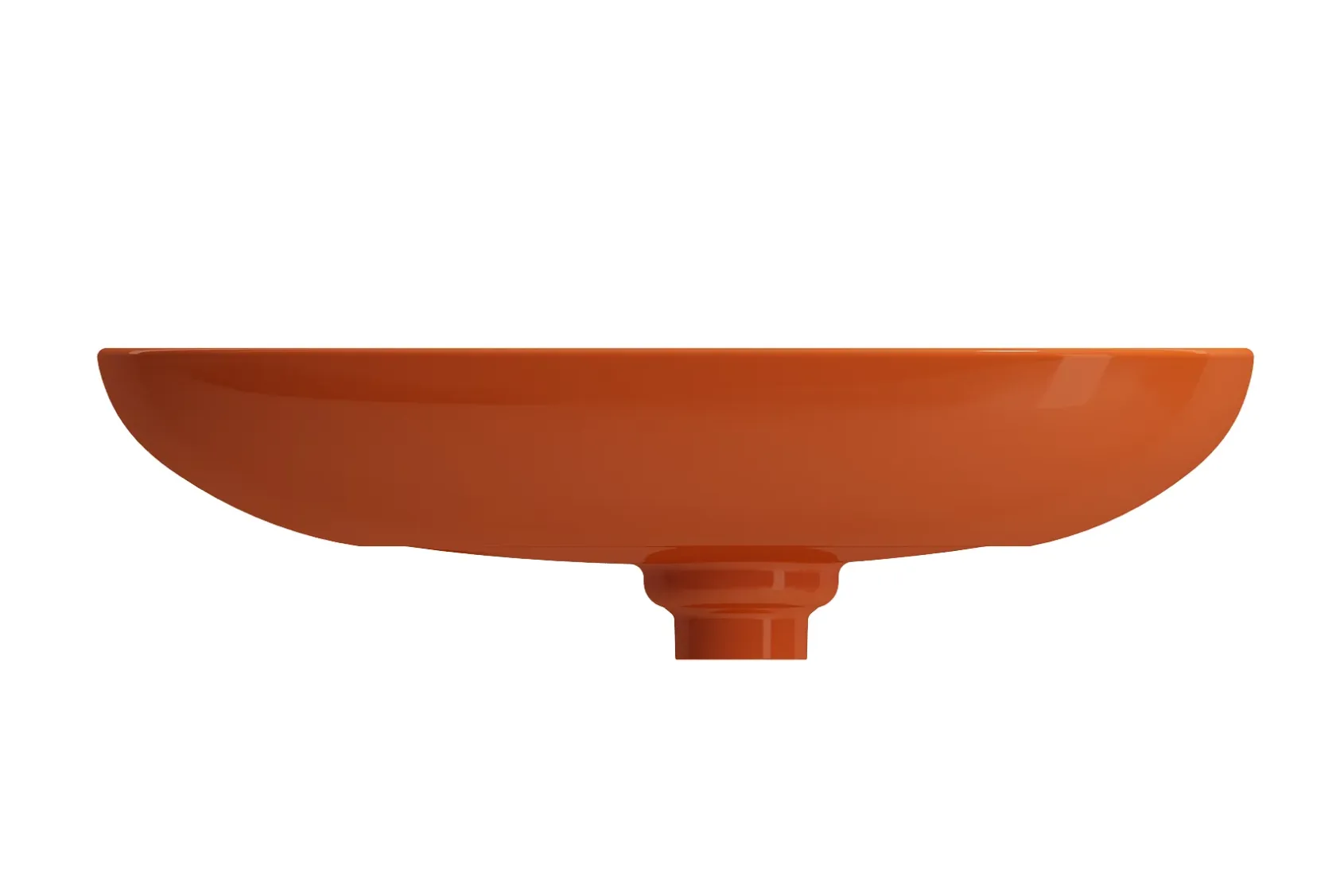 BOCCHI Etna 23" Palette Shaped Vessel Fireclay Bathroom Sink, Orange, 1114-012-0125