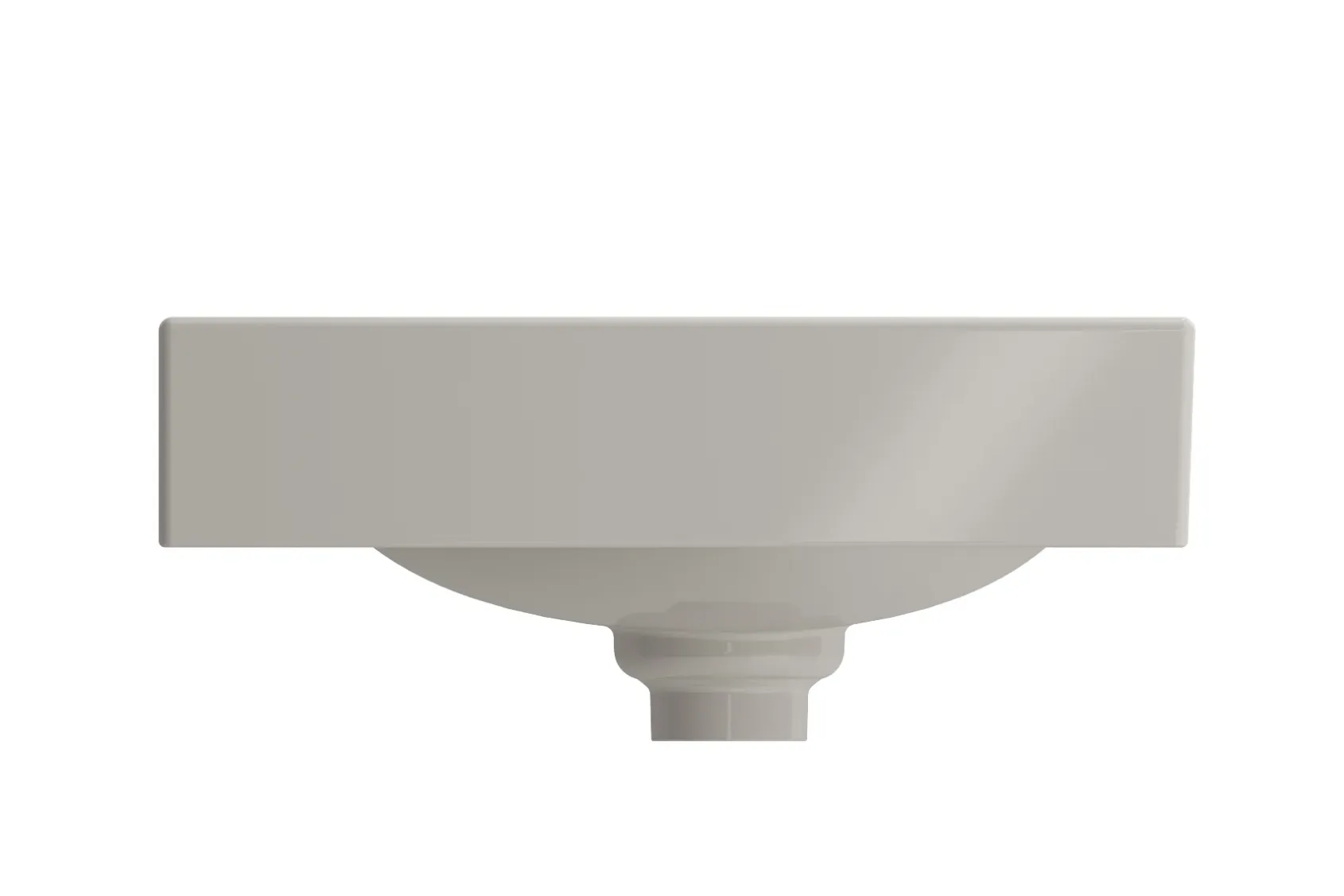 BOCCHI Etna 36" Palette Shaped Wallmount Fireclay Bathroom Sink, Biscuit, 1115-014-0125