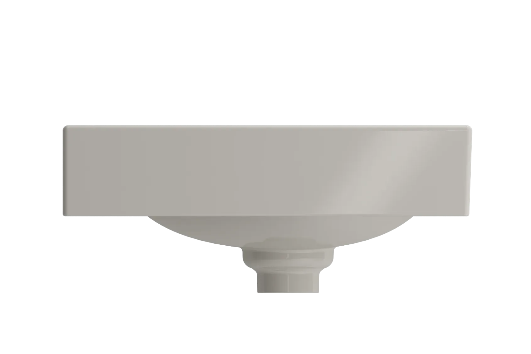BOCCHI Etna 36" Palette Shaped Wallmount Fireclay Bathroom Sink, Biscuit, 1115-014-0125