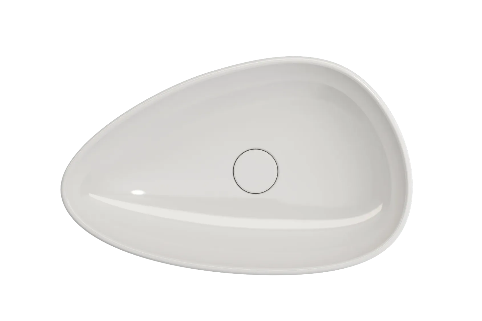 BOCCHI Etna 23" Palette Shaped Vessel Fireclay Bathroom Sink, White, 1114-001-0125