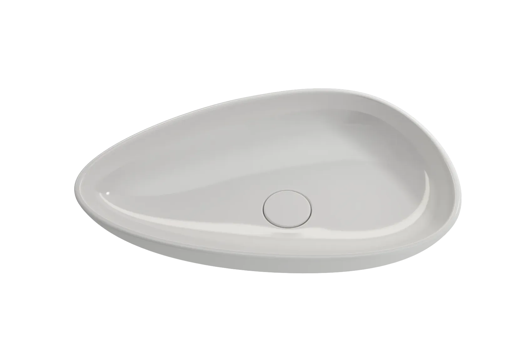BOCCHI Etna 23" Palette Shaped Vessel Fireclay Bathroom Sink, White, 1114-001-0125