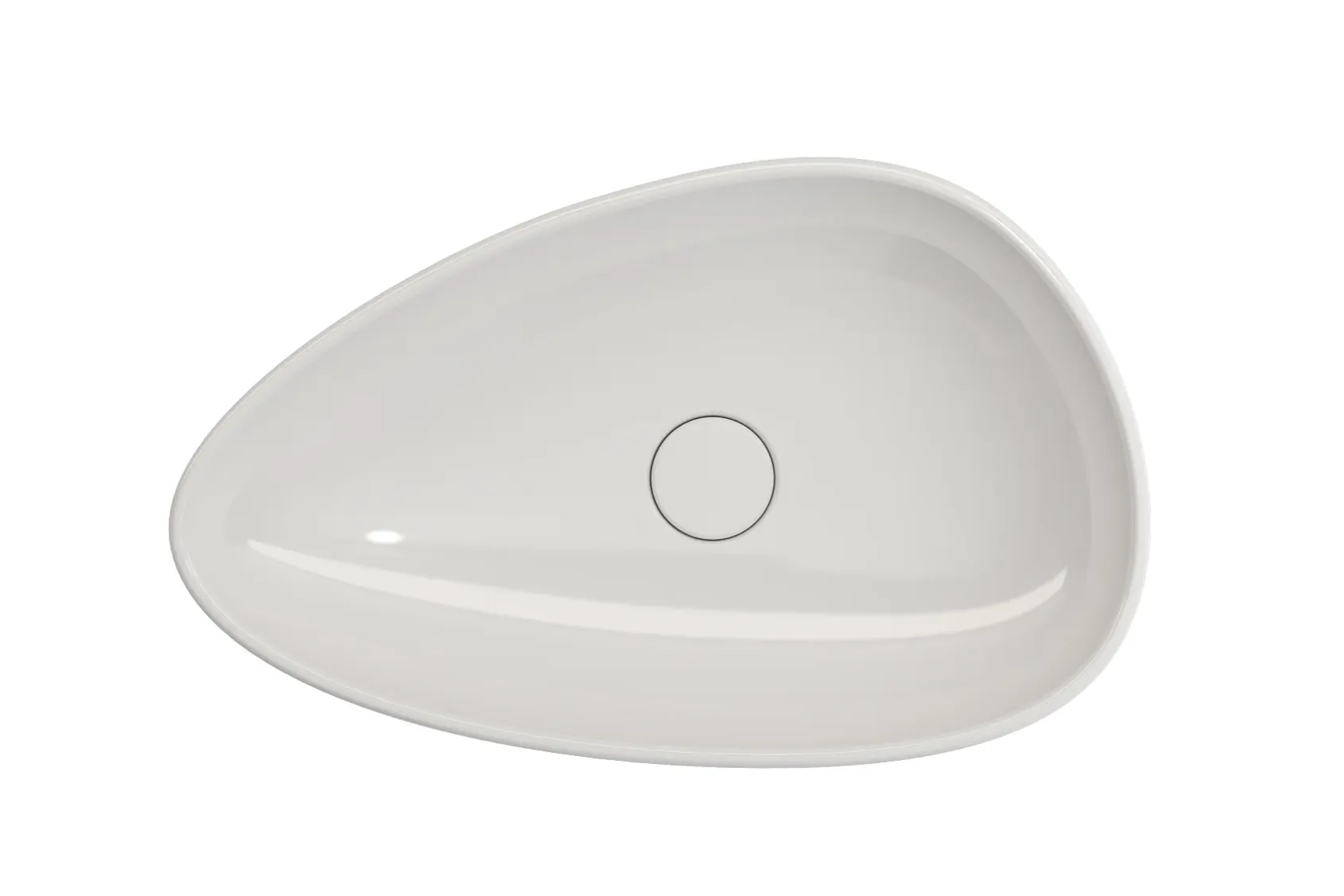BOCCHI Etna 23" Palette Shaped Vessel Fireclay Bathroom Sink, White, 1114-001-0125