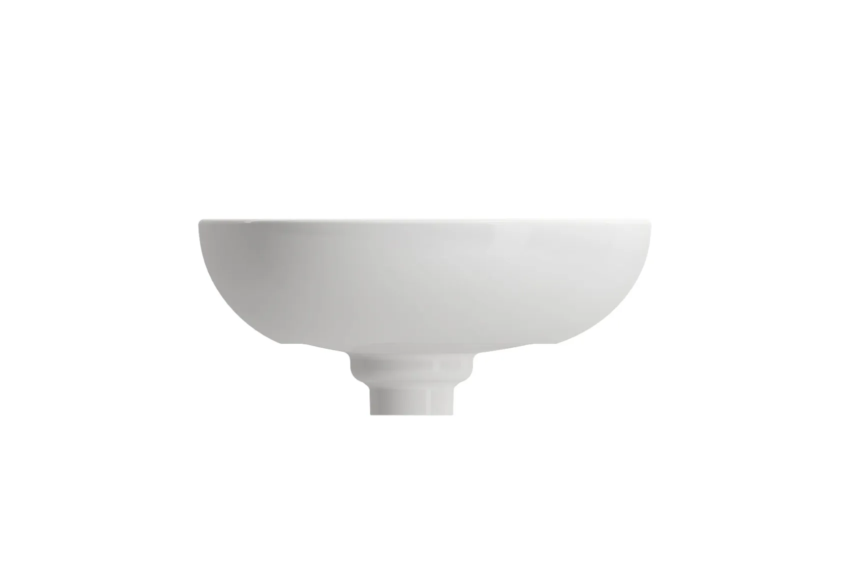 BOCCHI Etna 23" Palette Shaped Vessel Fireclay Bathroom Sink, White, 1114-001-0125