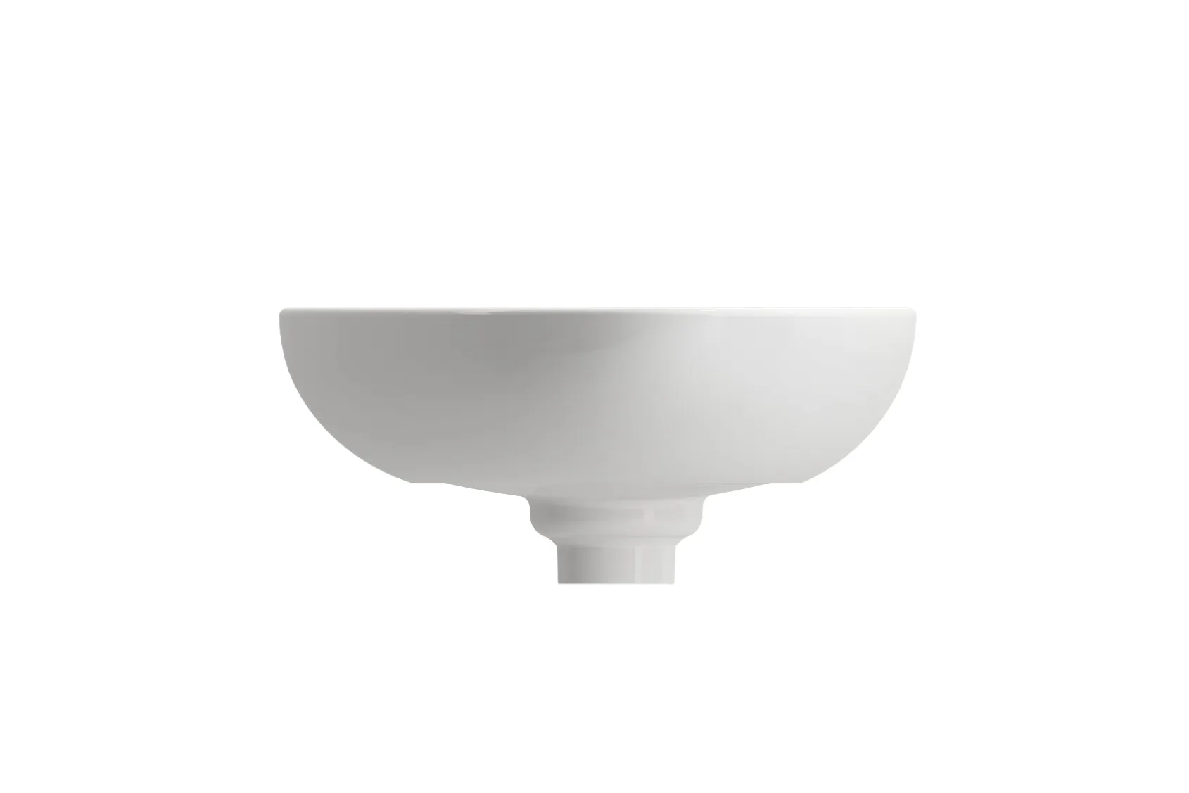 BOCCHI Etna 23" Palette Shaped Vessel Fireclay Bathroom Sink, White, 1114-001-0125