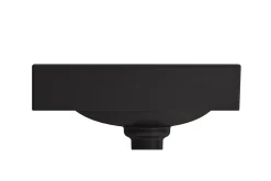 BOCCHI Etna 36" Palette Shaped Wallmount Fireclay Bathroom Sink, Matte Black, 1115-004-0125
