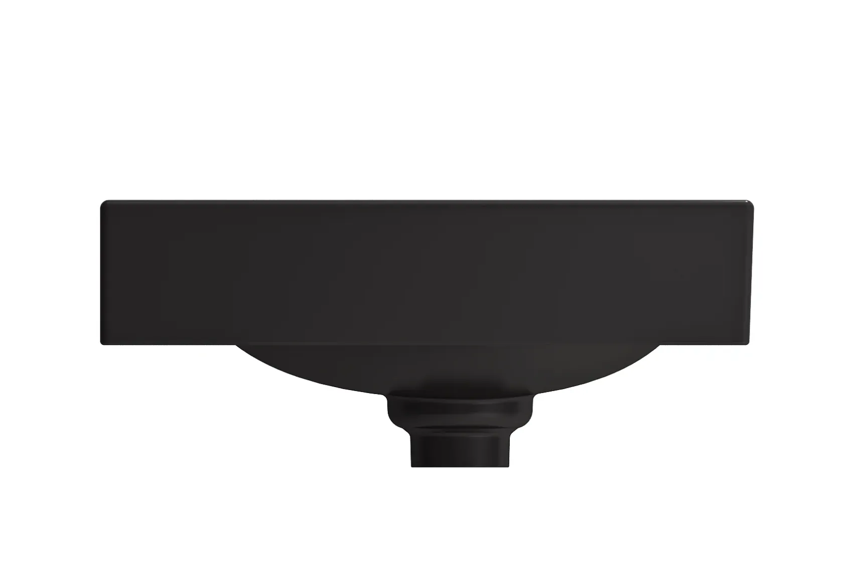 BOCCHI Etna 36" Palette Shaped Wallmount Fireclay Bathroom Sink, Matte Black, 1115-004-0125