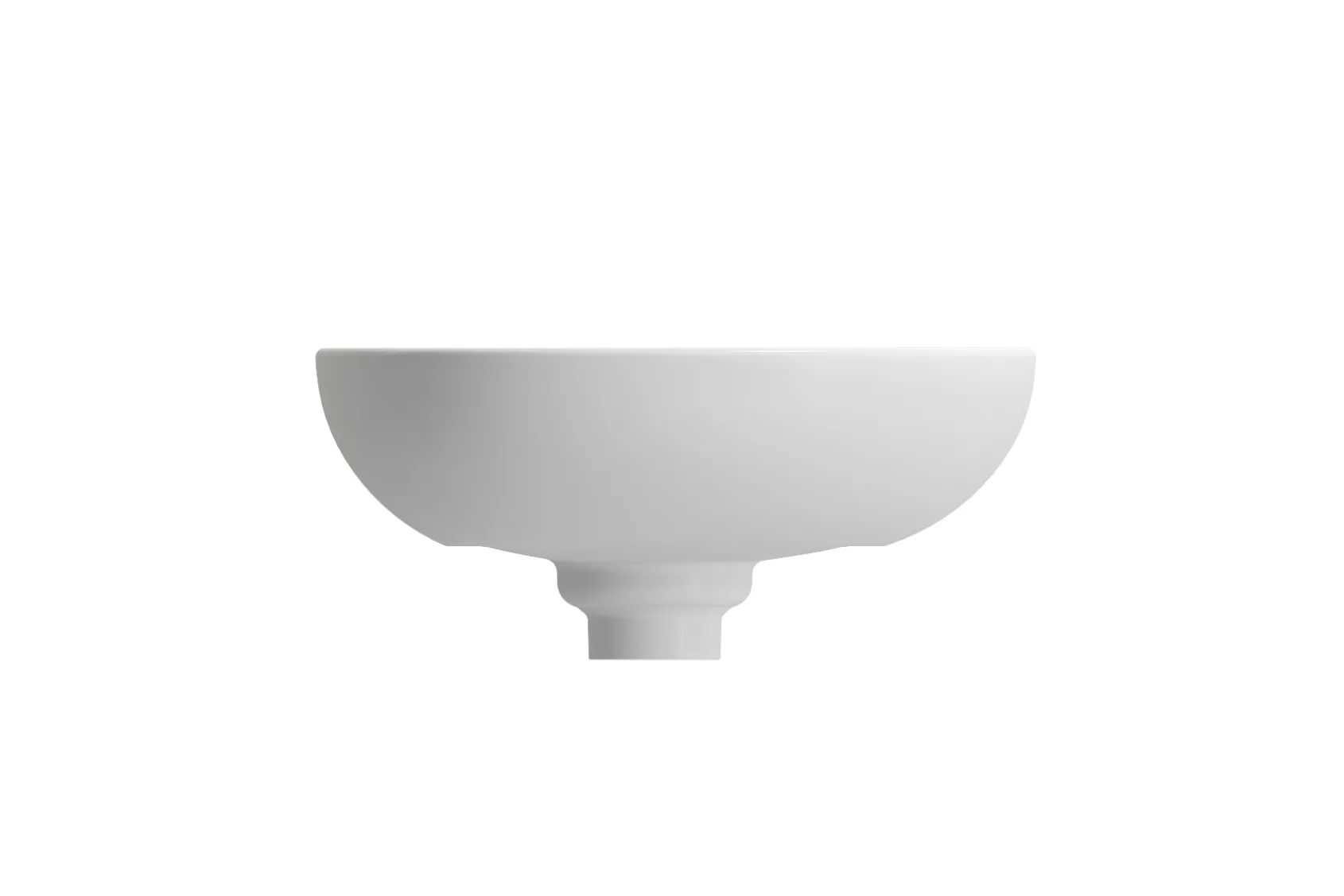 BOCCHI Etna 23" Palette Shaped Vessel Fireclay Bathroom Sink, Matte White, 1114-002-0125