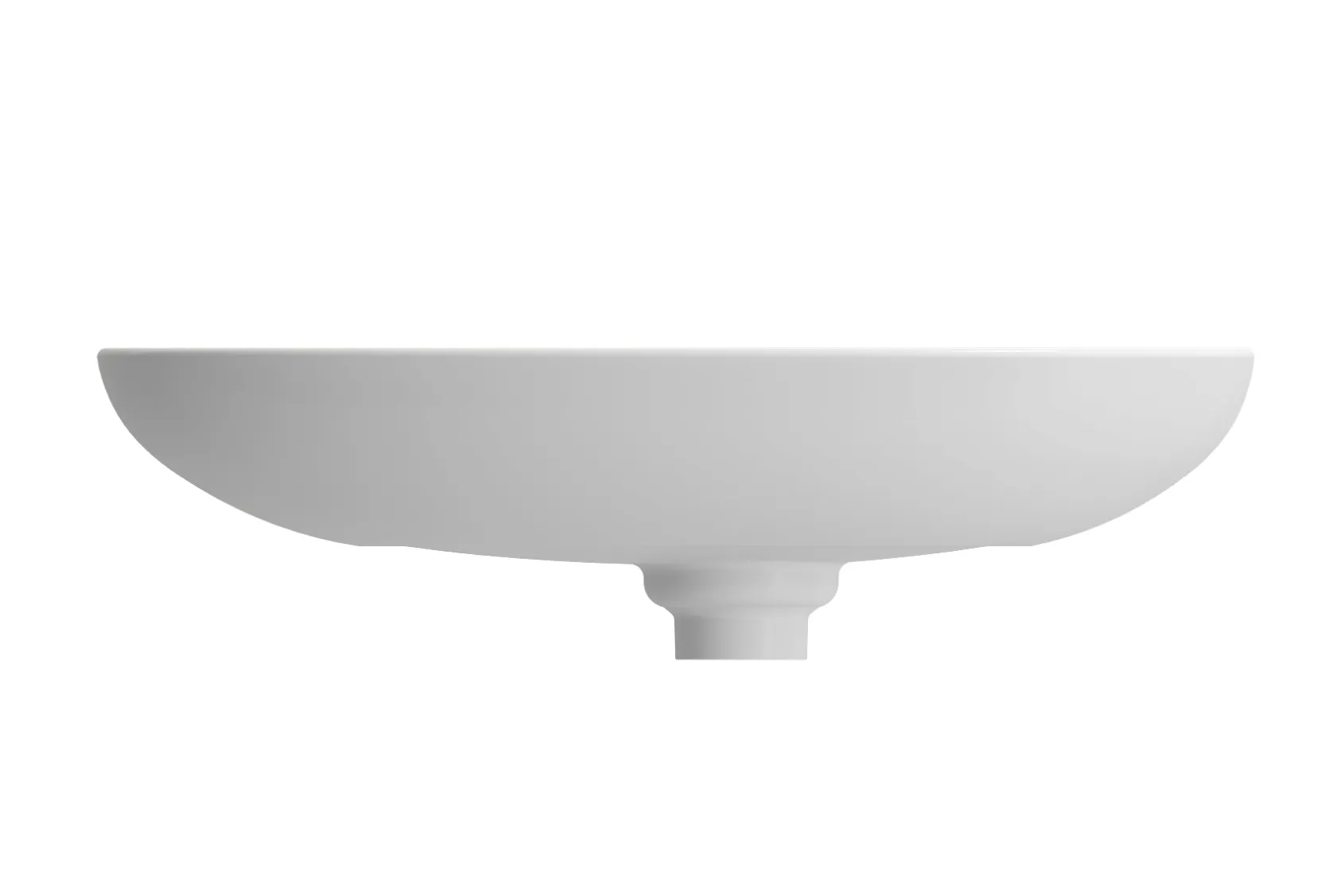 BOCCHI Etna 23" Palette Shaped Vessel Fireclay Bathroom Sink, Matte White, 1114-002-0125