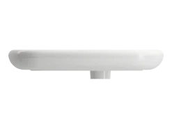 BOCCHI Fenice 22" Rectangle Vessel Fireclay Bathroom Sink, White, Single Faucet Hole, 1489-001-0126