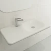 BOCCHI Fenice 36" Rectangle Wallmount Fireclay Bathroom Sink, Matte White, Single Faucet Hole, 1490-002-0126