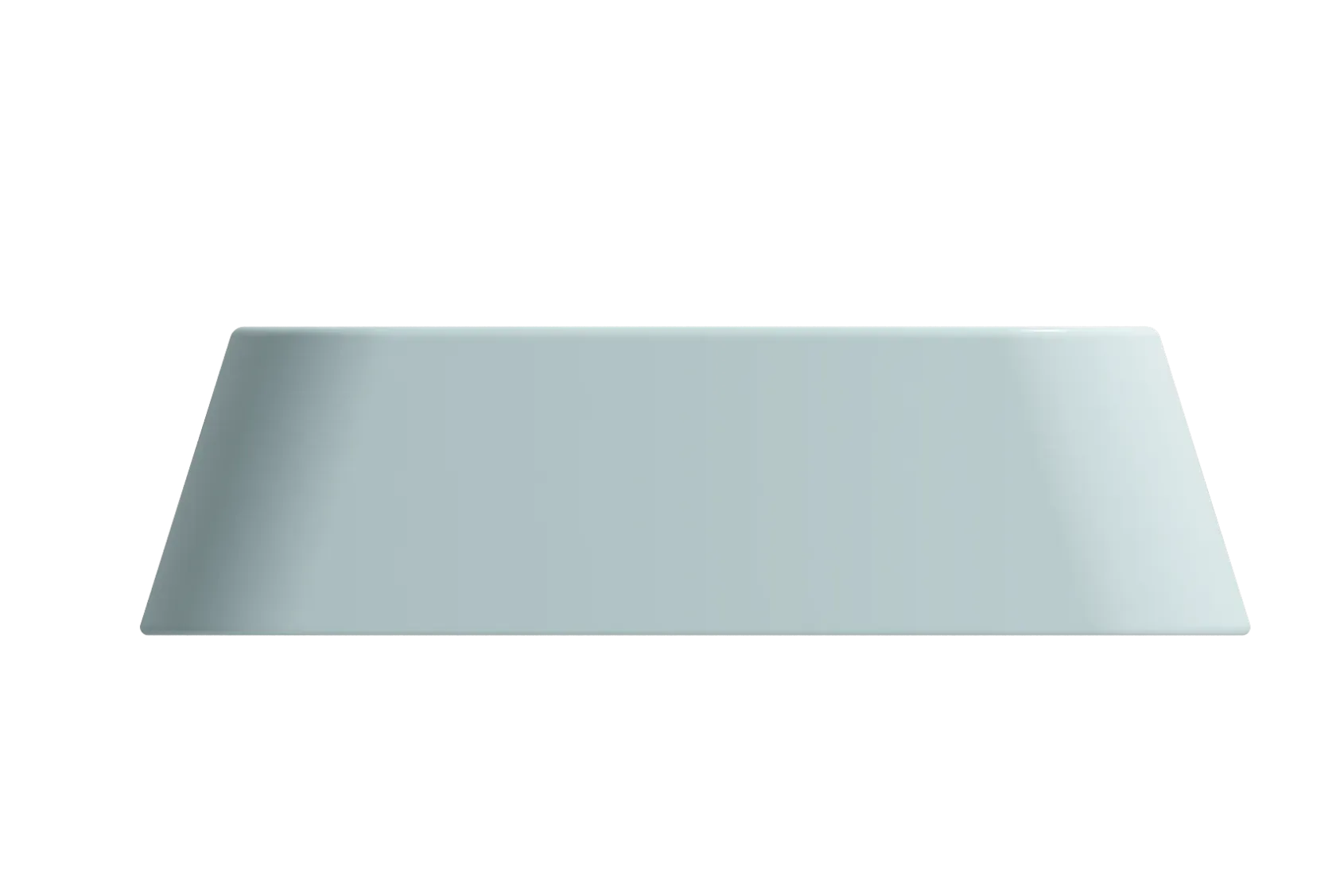 BOCCHI Firenze 20" Rectangle Vessel Fireclay Bathroom Sink, Matte Ice Blue, Single Faucet Hole, 1074-029-0126