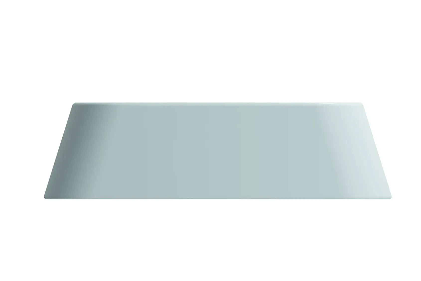 BOCCHI Firenze 20" Rectangle Vessel Fireclay Bathroom Sink, Matte Ice Blue, Single Faucet Hole, 1074-029-0126