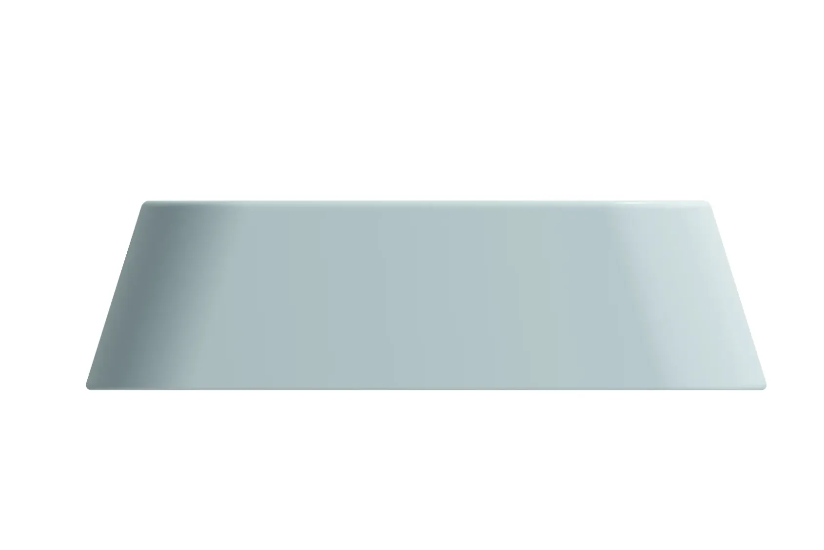 BOCCHI Firenze 20" Rectangle Vessel Fireclay Bathroom Sink, Matte Ice Blue, Single Faucet Hole, 1074-029-0126
