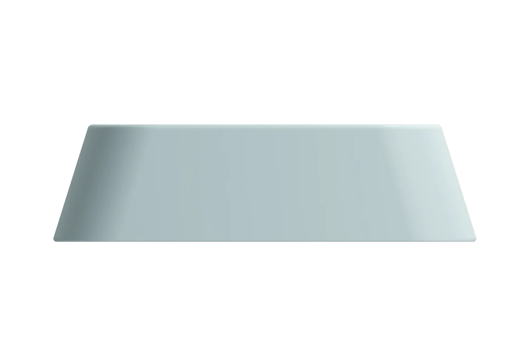BOCCHI Firenze 20" Rectangle Vessel Fireclay Bathroom Sink, Matte Ice Blue, Single Faucet Hole, 1074-029-0126