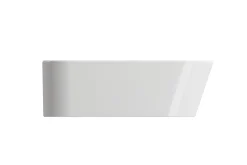 BOCCHI Firenze 20" Rectangle Vessel Fireclay Bathroom Sink, White, Single Faucet Hole, 1074-001-0126