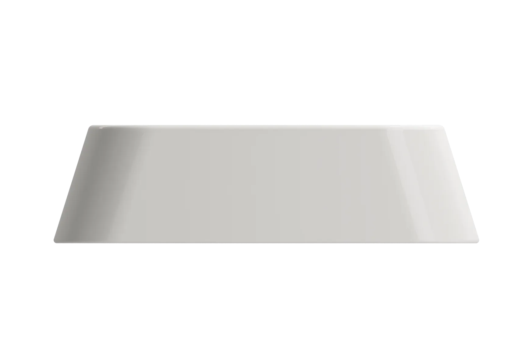 BOCCHI Firenze 20" Rectangle Vessel Fireclay Bathroom Sink, Biscuit, Single Faucet Hole, 1074-014-0126