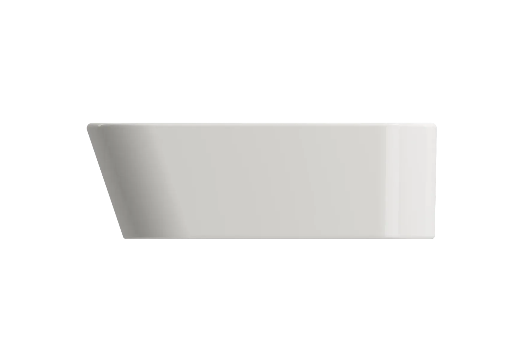 BOCCHI Firenze 20" Rectangle Vessel Fireclay Bathroom Sink, Biscuit, Single Faucet Hole, 1074-014-0126