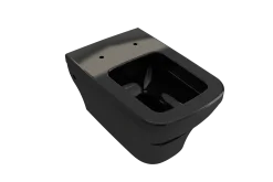 BOCCHI Firenze Wall-Hung Toilet Bowl in Black, 1304-005-0129
